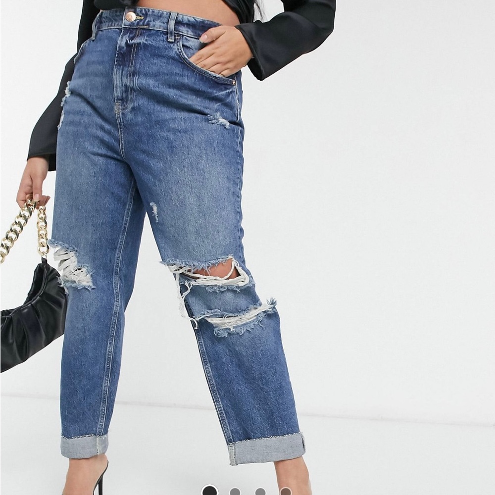 River island distressed boyfriend jeans brand new